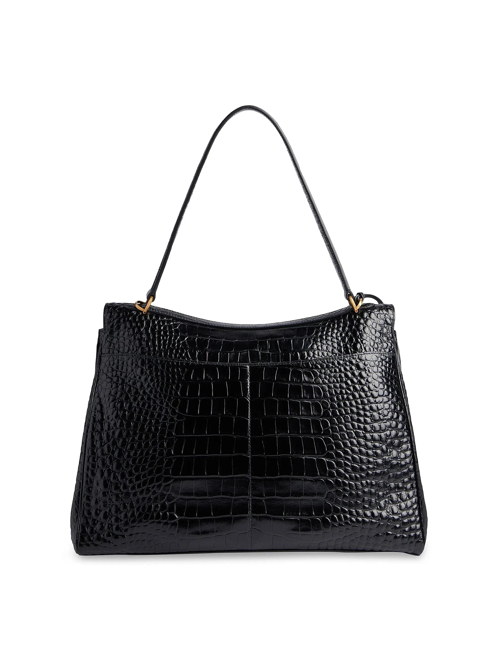 Balenciaga Rodeo Large Handbag Crocodile Embossed