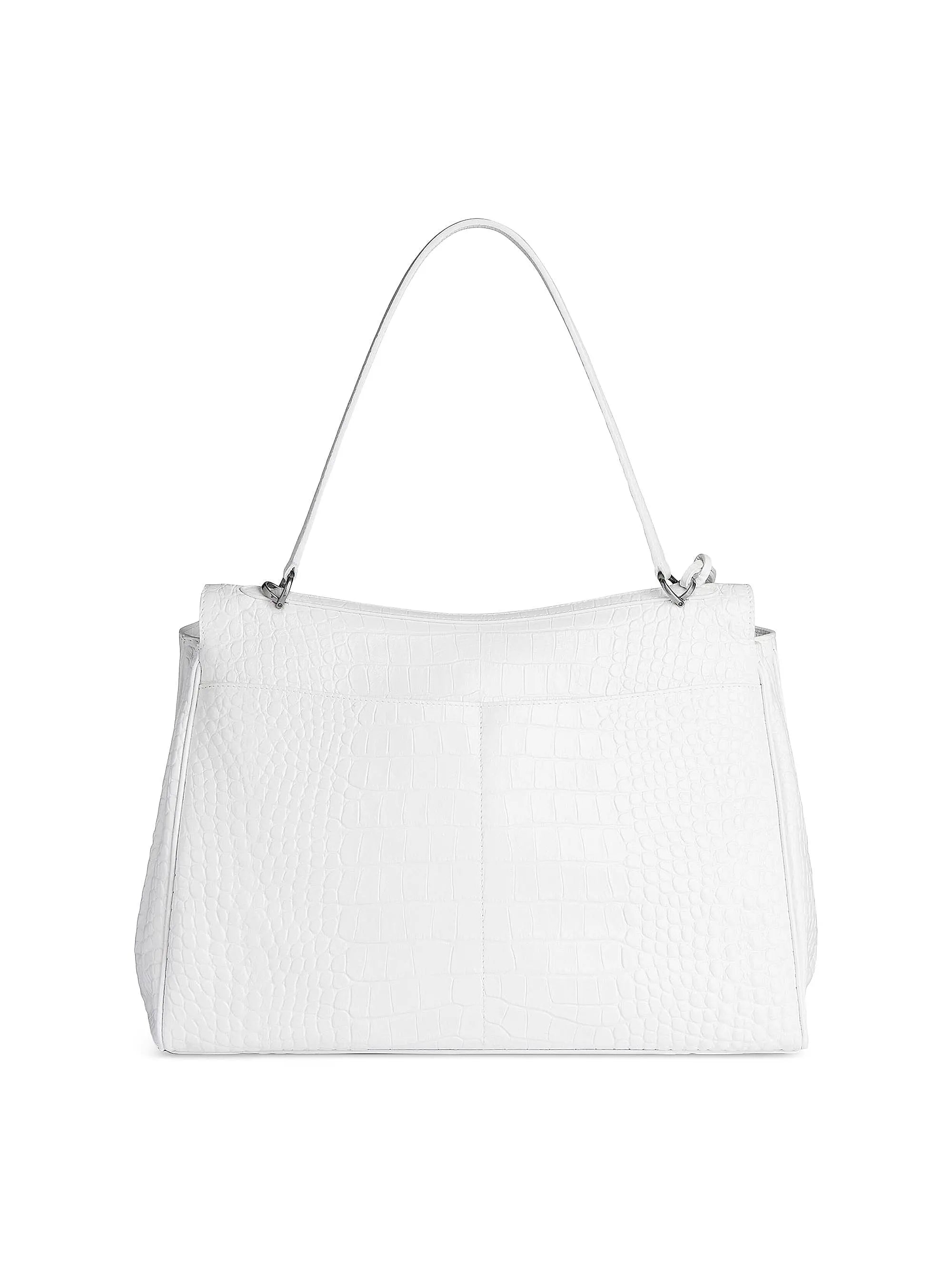 Balenciaga Rodeo Large Handbag Crocodile Embossed