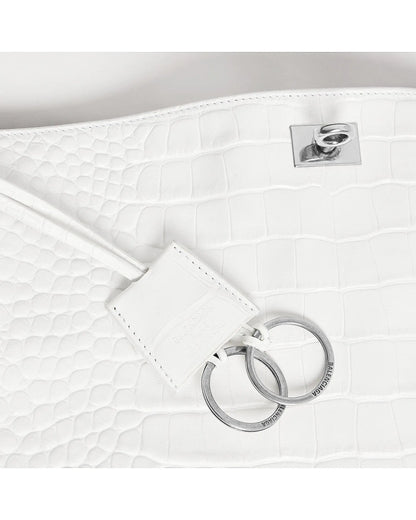 Balenciaga Rodeo Large Handbag Crocodile Embossed