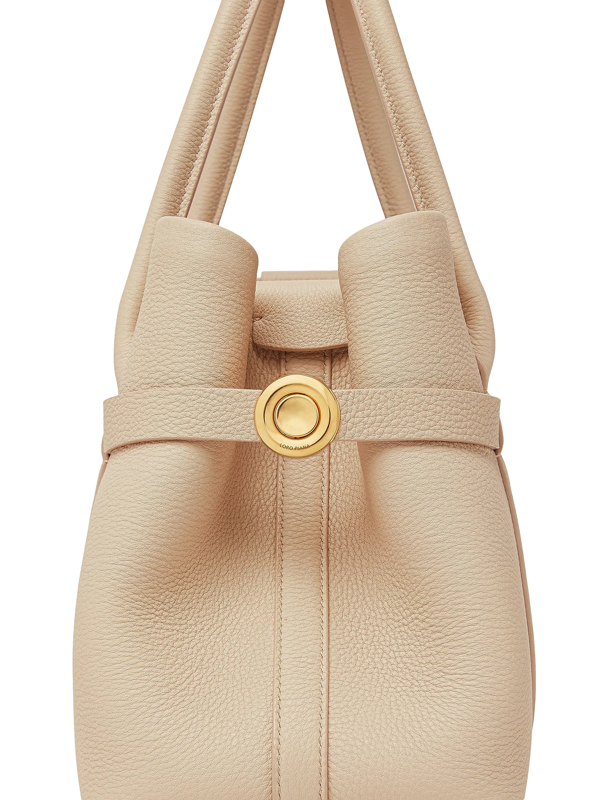 Loro Piana Small Ghiera Leather Shopper Tote Bag