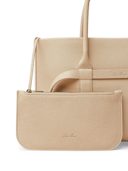 Loro Piana Small Ghiera Leather Shopper Tote Bag