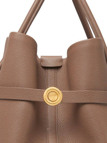 Loro Piana Large Ghiera Leather Shopper Tote Bag