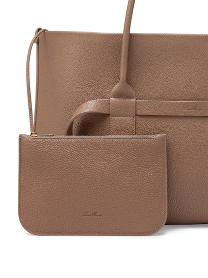 Loro Piana Large Ghiera Leather Shopper Tote Bag