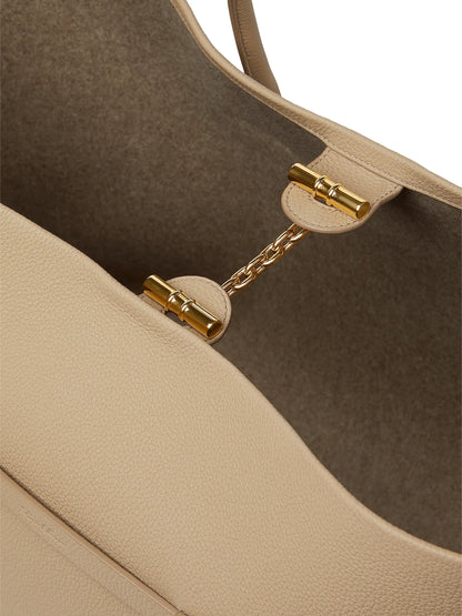 Loro Piana Large Ghiera Leather Shopper Tote Bag