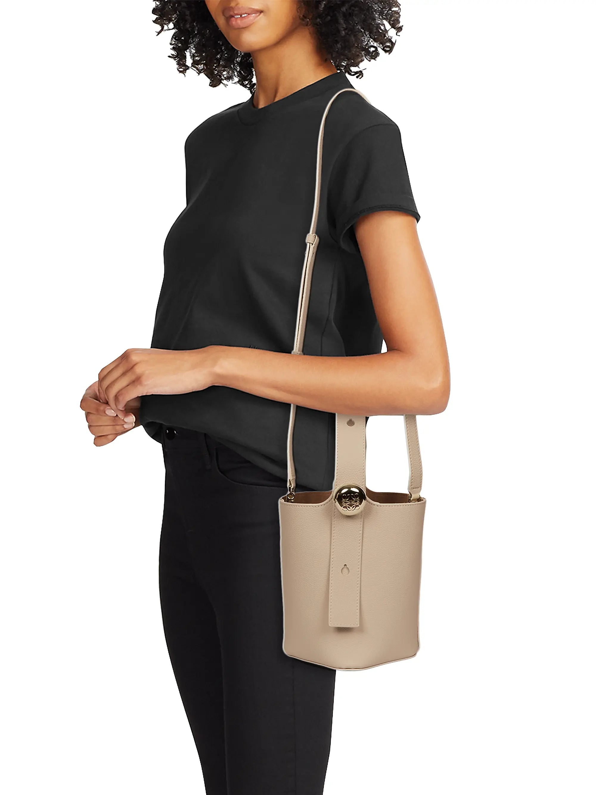 LOEWE Mini Pebble Leather Bucket Bag