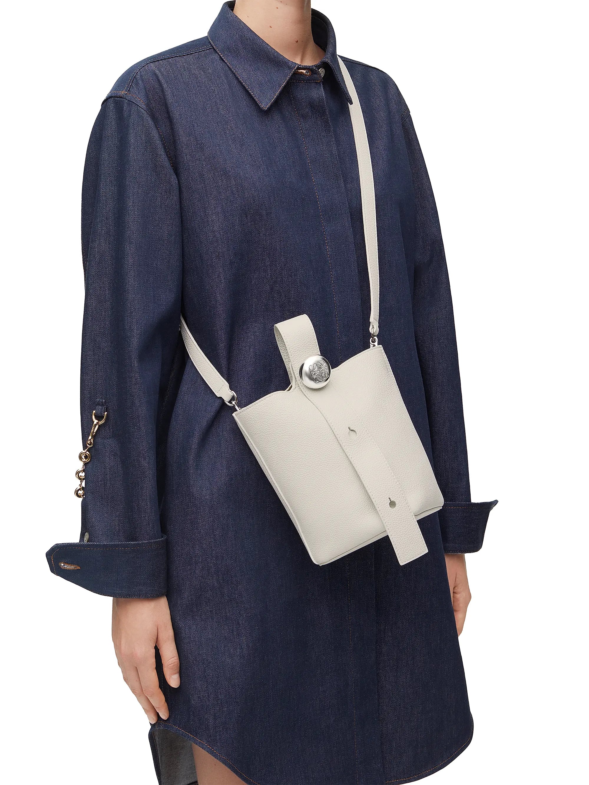 LOEWE Mini Pebble Leather Bucket Bag
