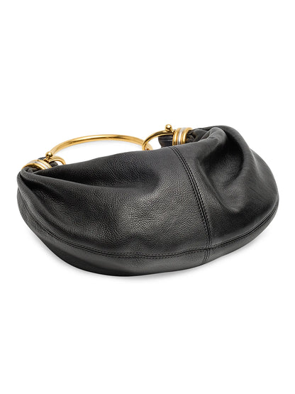 Chloé Small Bracelet Grained Leather Hobo Bag