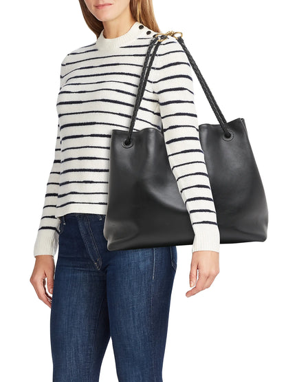 Bottega Veneta Large Andiamo Leather Top Handle Bag