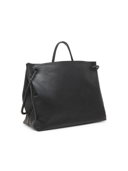Bottega Veneta Large Andiamo Leather Top Handle Bag