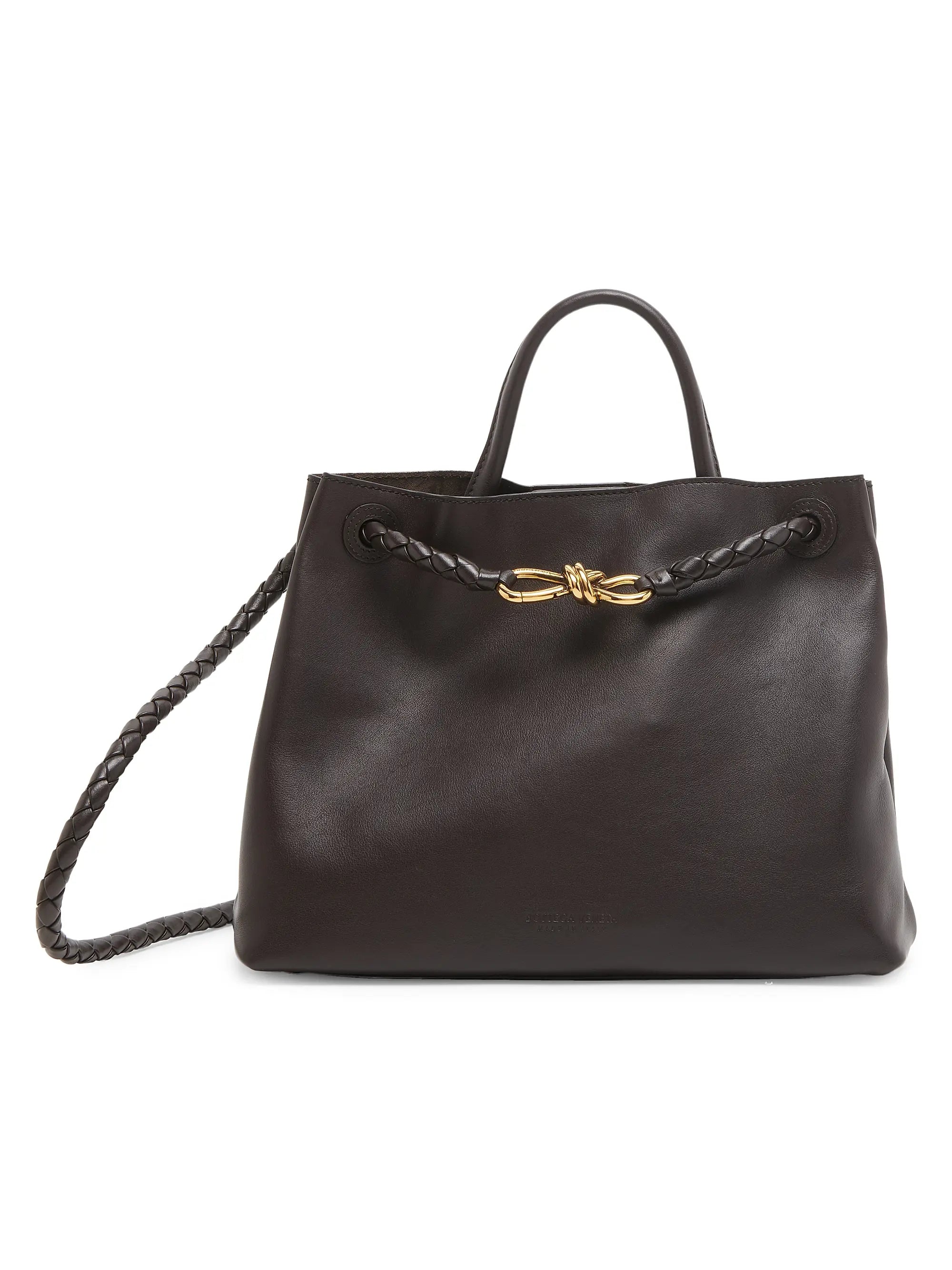 Bottega Veneta Medium Andiamo Leather Top Handle Bag