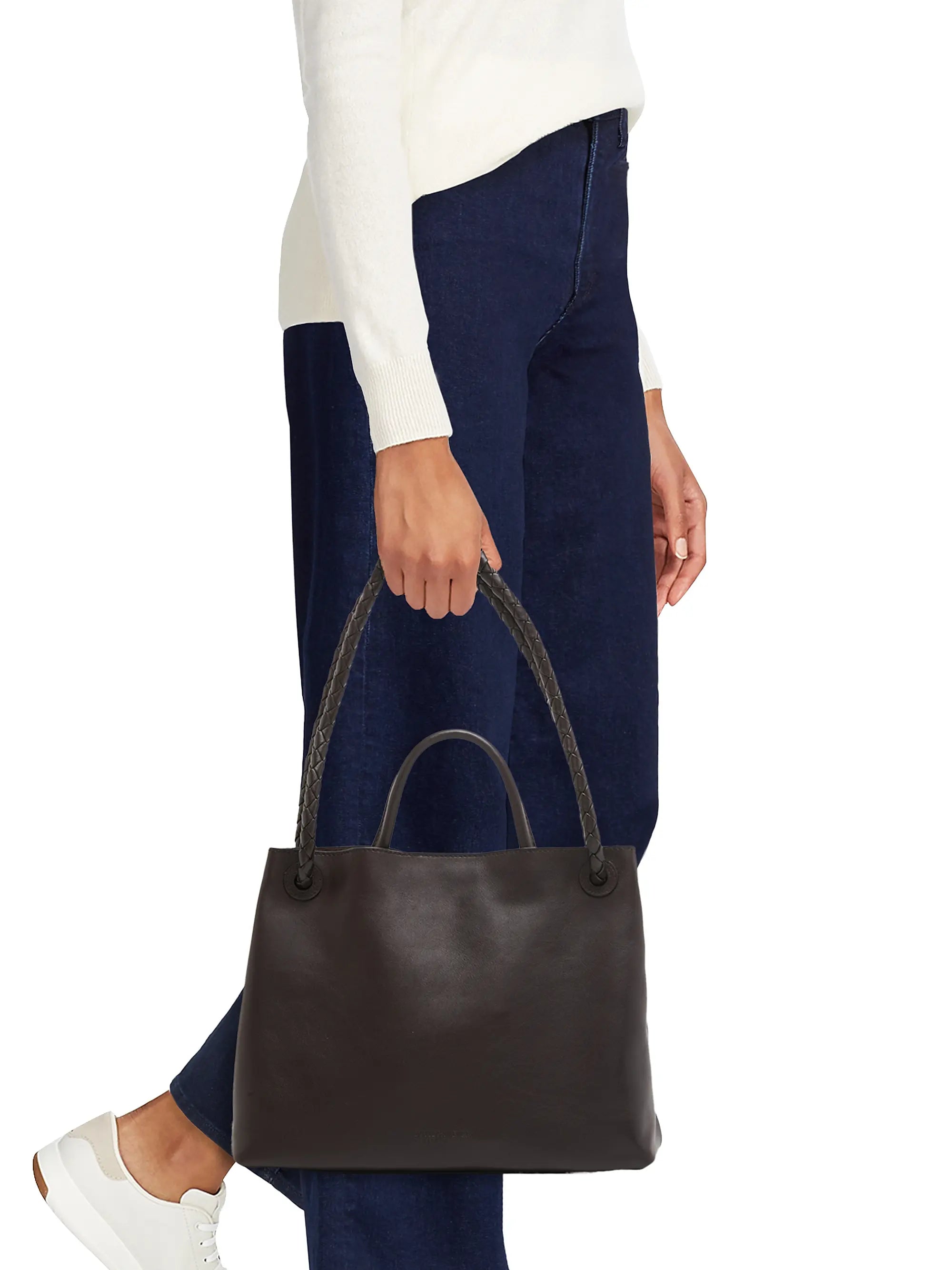 Bottega Veneta Medium Andiamo Leather Top Handle Bag