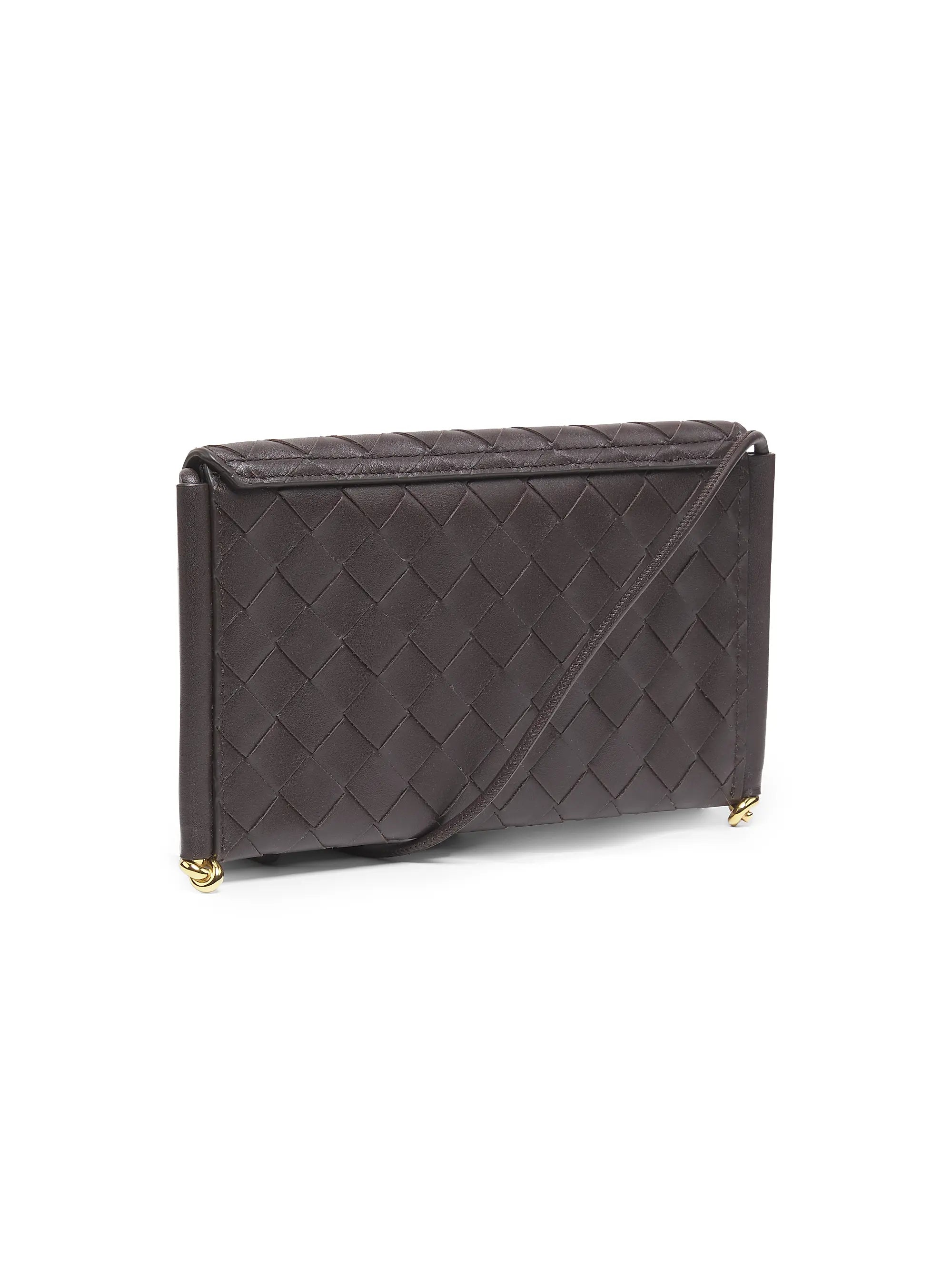 Bottega Veneta Intrecciato Leather Envelope Wallet-On-Chain Bag