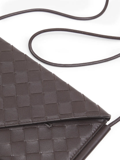 Bottega Veneta Intrecciato Leather Envelope Wallet-On-Chain Bag