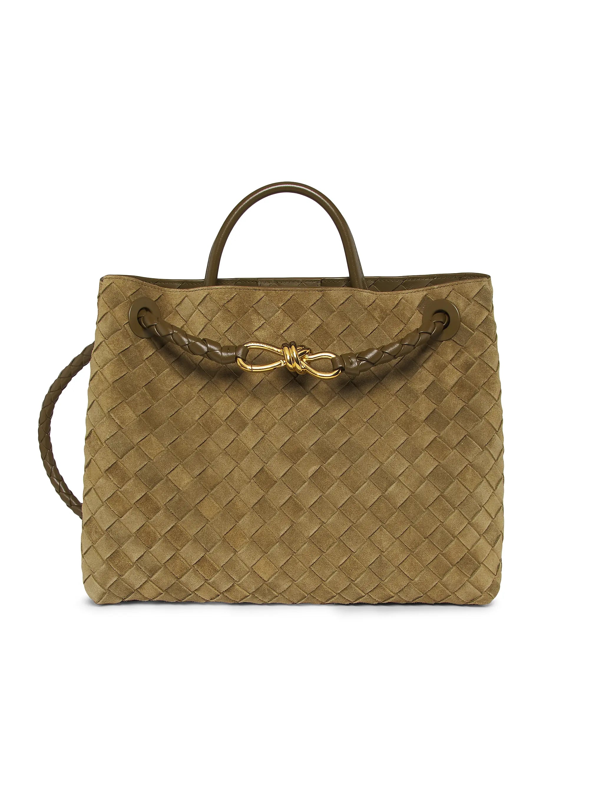 Bottega Veneta Andiamo Medium Suede Tote Bag