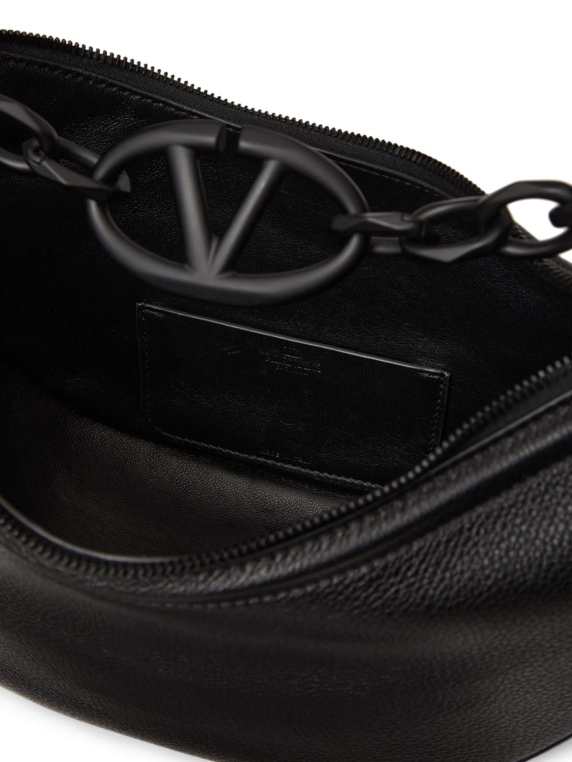 Valentino Garavani VLogo Moon Small Hobo Bag in Grainy Calfskin