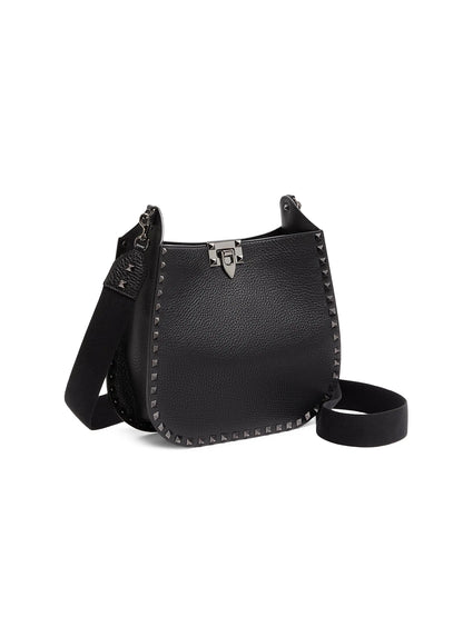 Valentino Garavani Rockstud Grainy Calfskin Shoulder Bag