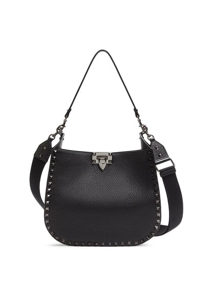 Valentino Garavani Rockstud Grainy Calfskin Shoulder Bag