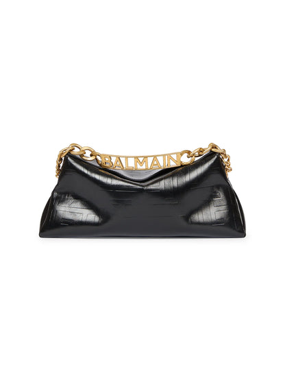 Balmain 1945 Crinkled Leather Soft Pouch