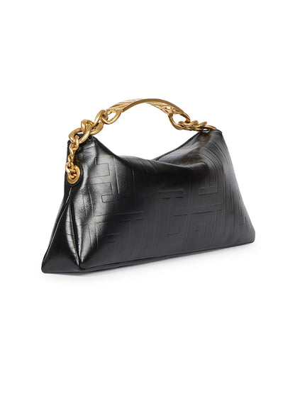 Balmain 1945 Crinkled Leather Soft Pouch