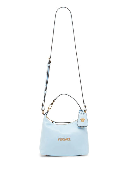 Versace Tag Leather Hobo Bag