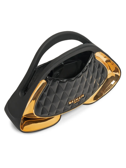 Balmain Jolie Madame Quilted Top Handle Bag