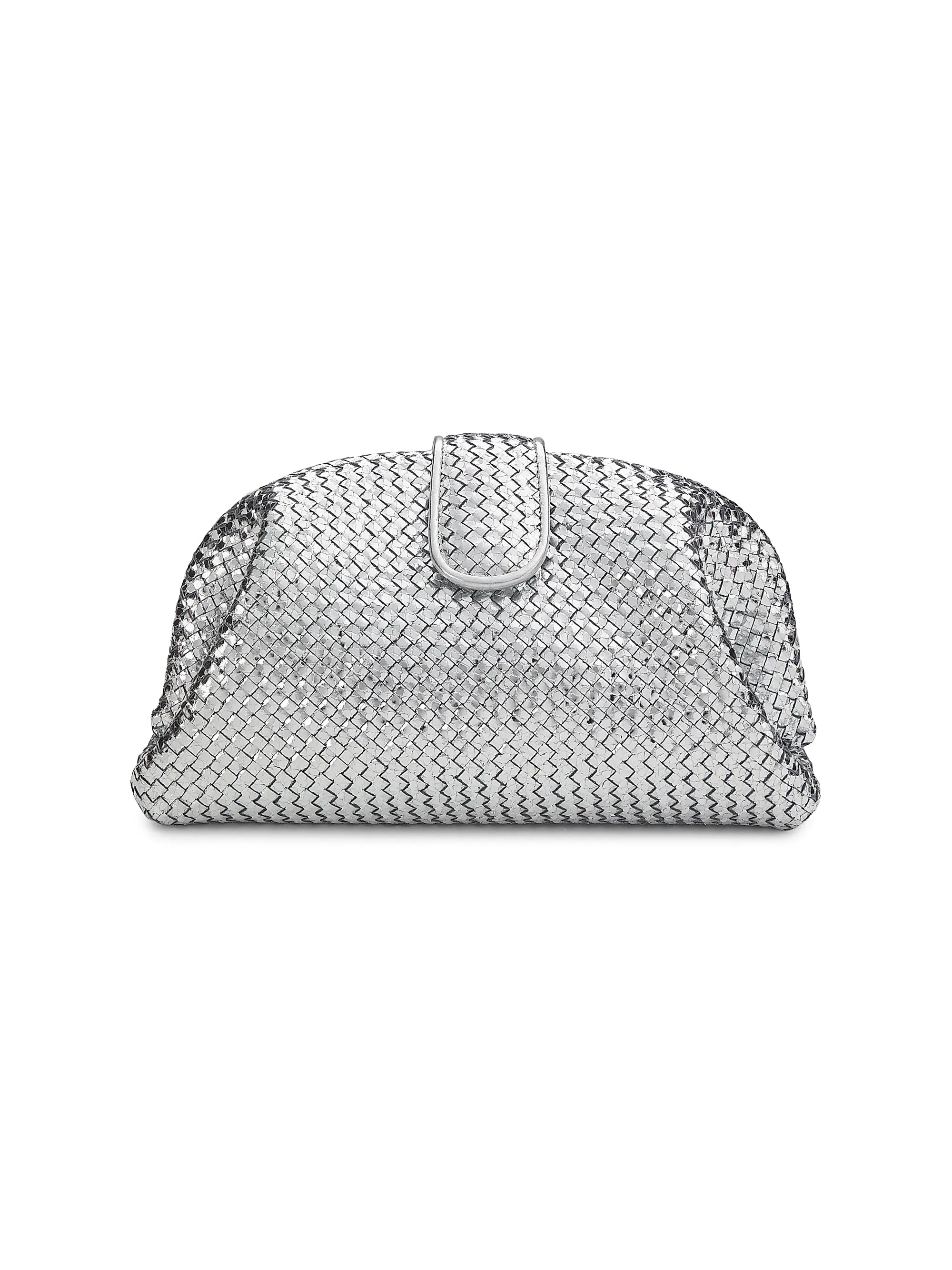 Bottega Veneta Lauren 1980 Metallic Leather Clutch