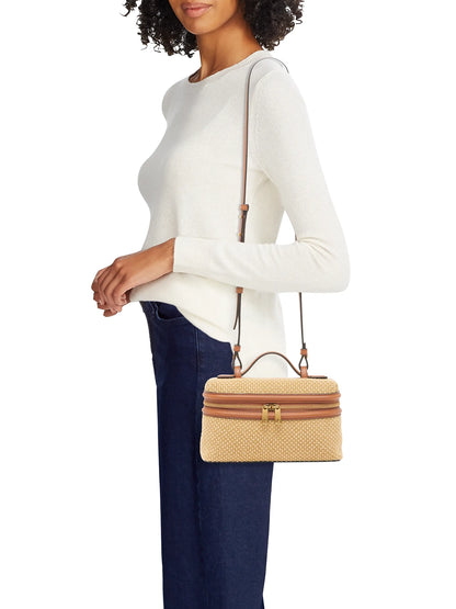Bottega Veneta Bang Bang Jute & Leather Vanity Bag