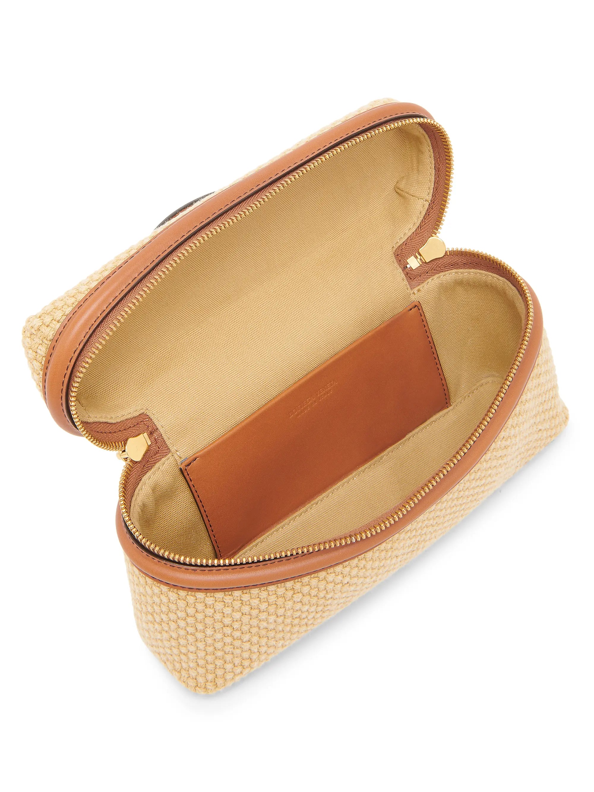Bottega Veneta Bang Bang Jute & Leather Vanity Bag