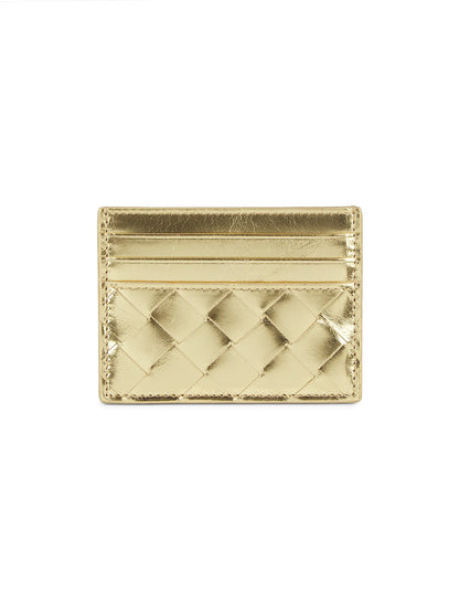Bottega Veneta Portacard Metallic Leather Card Case