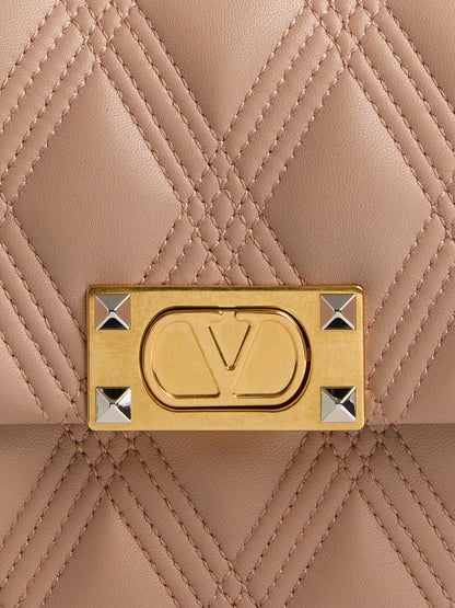 Valentino Garavani Quiltie 67 Medium Shoulder Bag in Quilted Nappa Leather