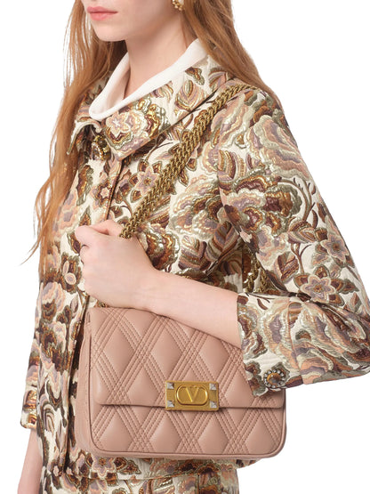 Valentino Garavani Quiltie 67 Medium Shoulder Bag in Quilted Nappa Leather