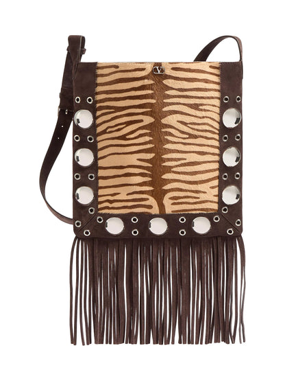 Valentino Garavani Nellcote Shoulder Bag in Animalier Pony-effect Calfskin