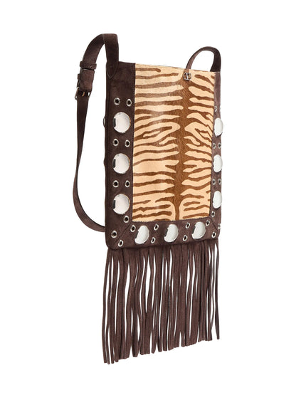 Valentino Garavani Nellcote Shoulder Bag in Animalier Pony-effect Calfskin