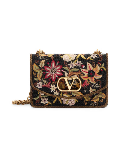 Valentino Garavani Vain Embroidered Shoulder Bag