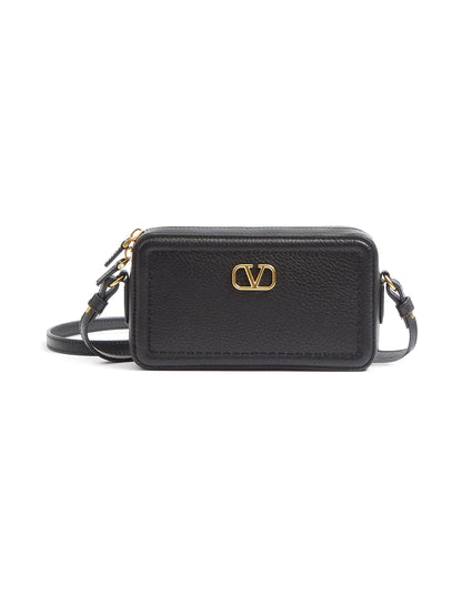 Valentino Garavani Alltime Mini Shoulder Bag in Grainy Calfskin