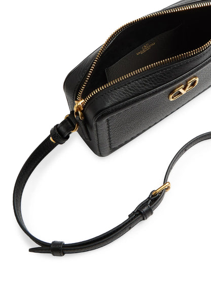 Valentino Garavani Alltime Mini Shoulder Bag in Grainy Calfskin