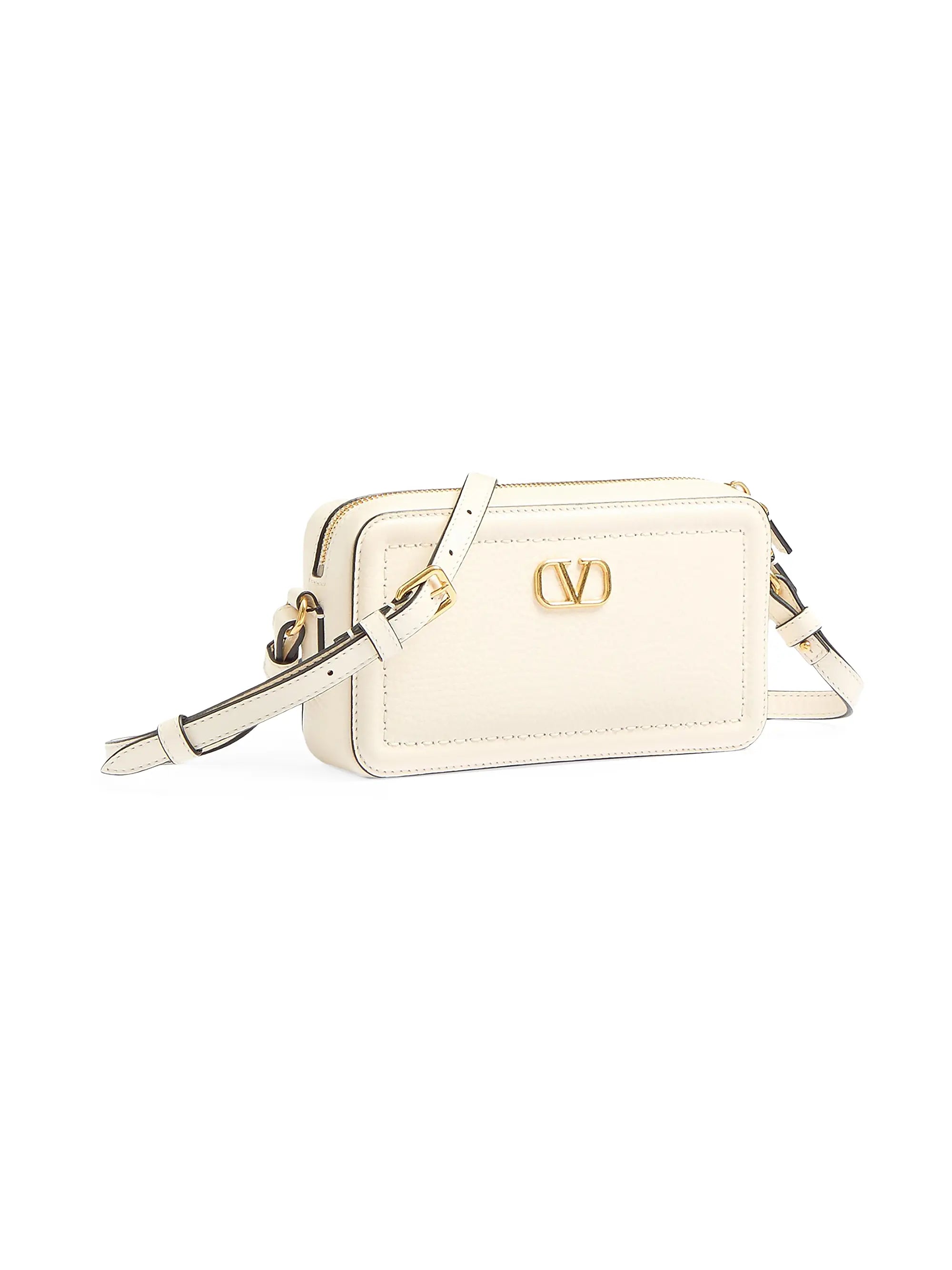Valentino Garavani Alltime Mini Shoulder Bag in Grainy Calfskin