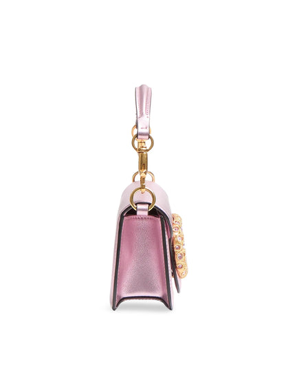 Valentino Garavani Locò Small Shoulder Bag in Laminated Calfskin