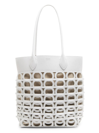 FERRAGAMO Gancini Laser-Cut Leather Tote