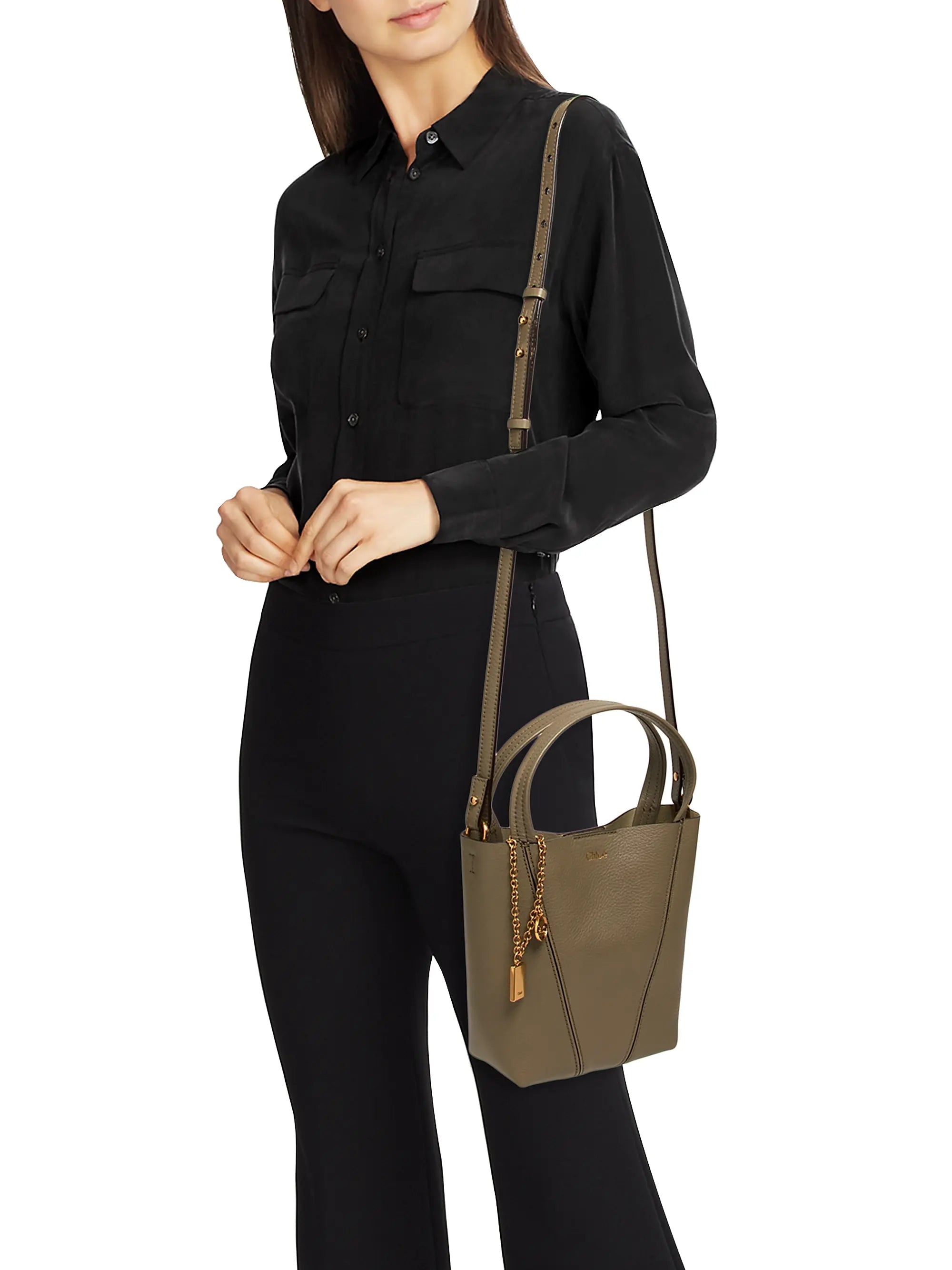 Chloé Small Spin Leather Tote Bag