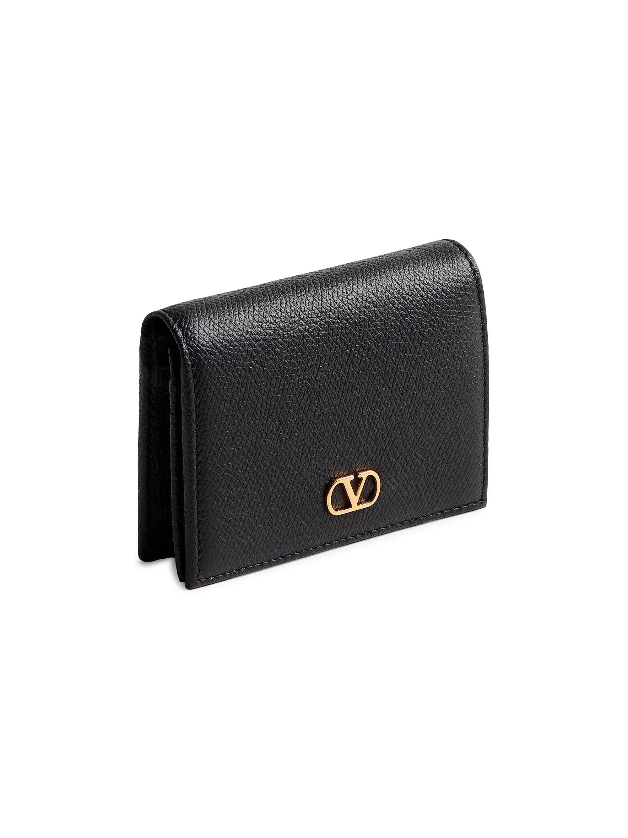 Valentino Garavani VLogo Signature Grainy Calfskin Wallet