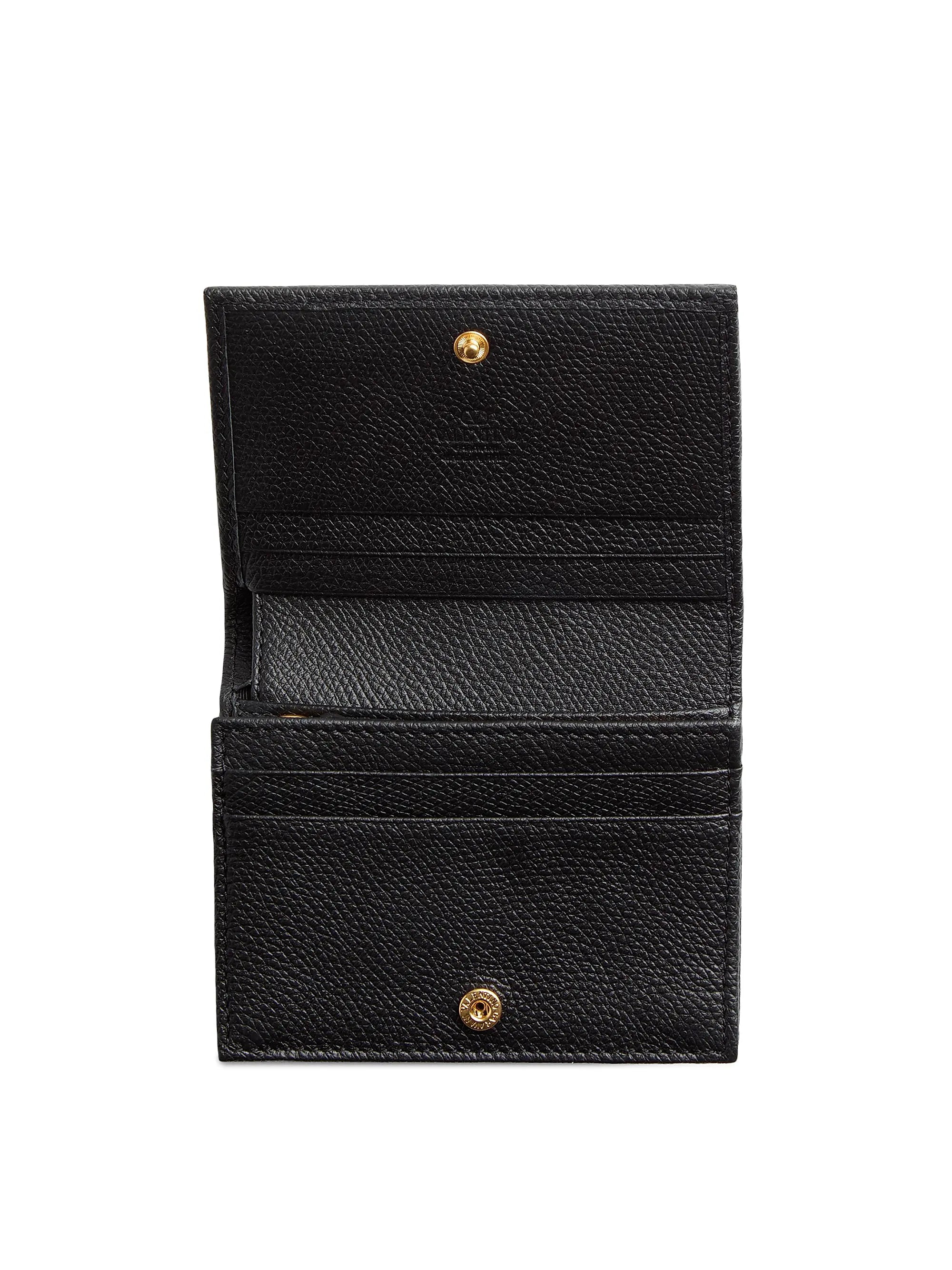 Valentino Garavani VLogo Signature Grainy Calfskin Wallet