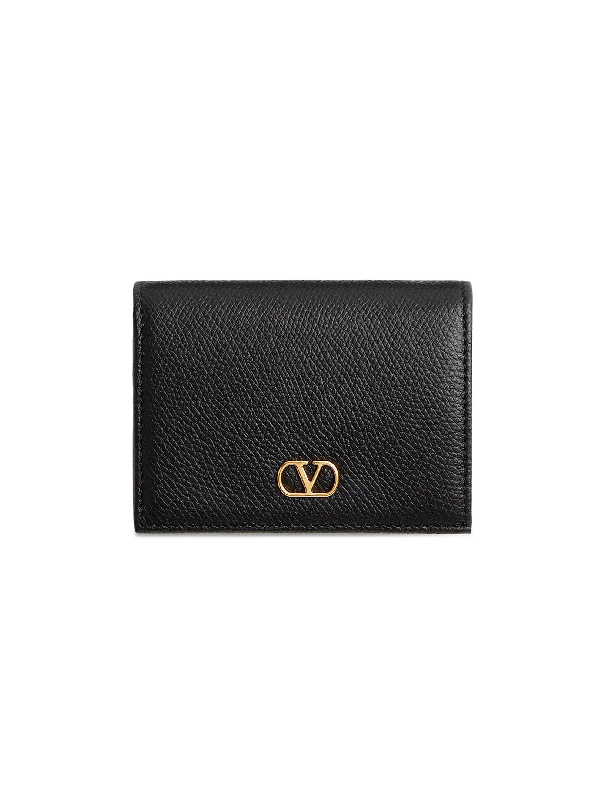 Valentino Garavani VLogo Signature Grainy Calfskin Wallet