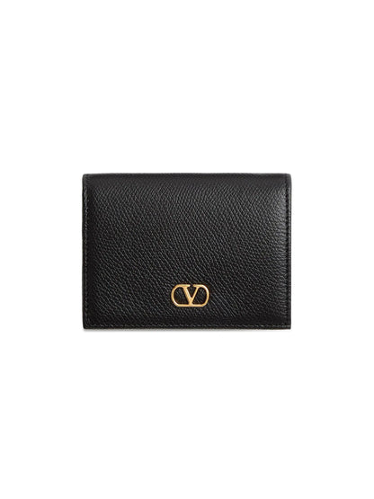 Valentino Garavani VLogo Signature Grainy Calfskin Wallet
