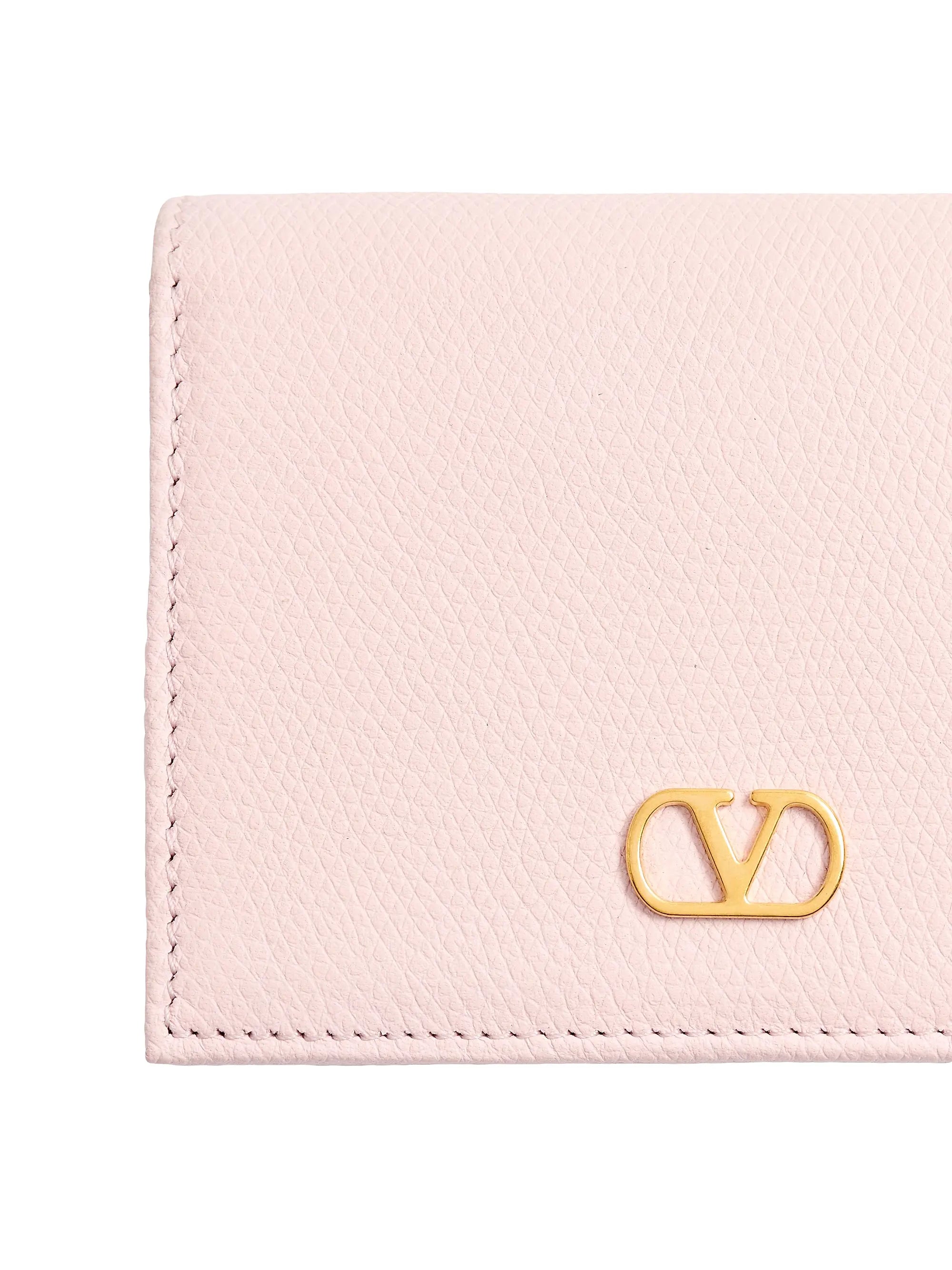 Valentino Garavani VLogo Signature Grainy Calfskin Wallet
