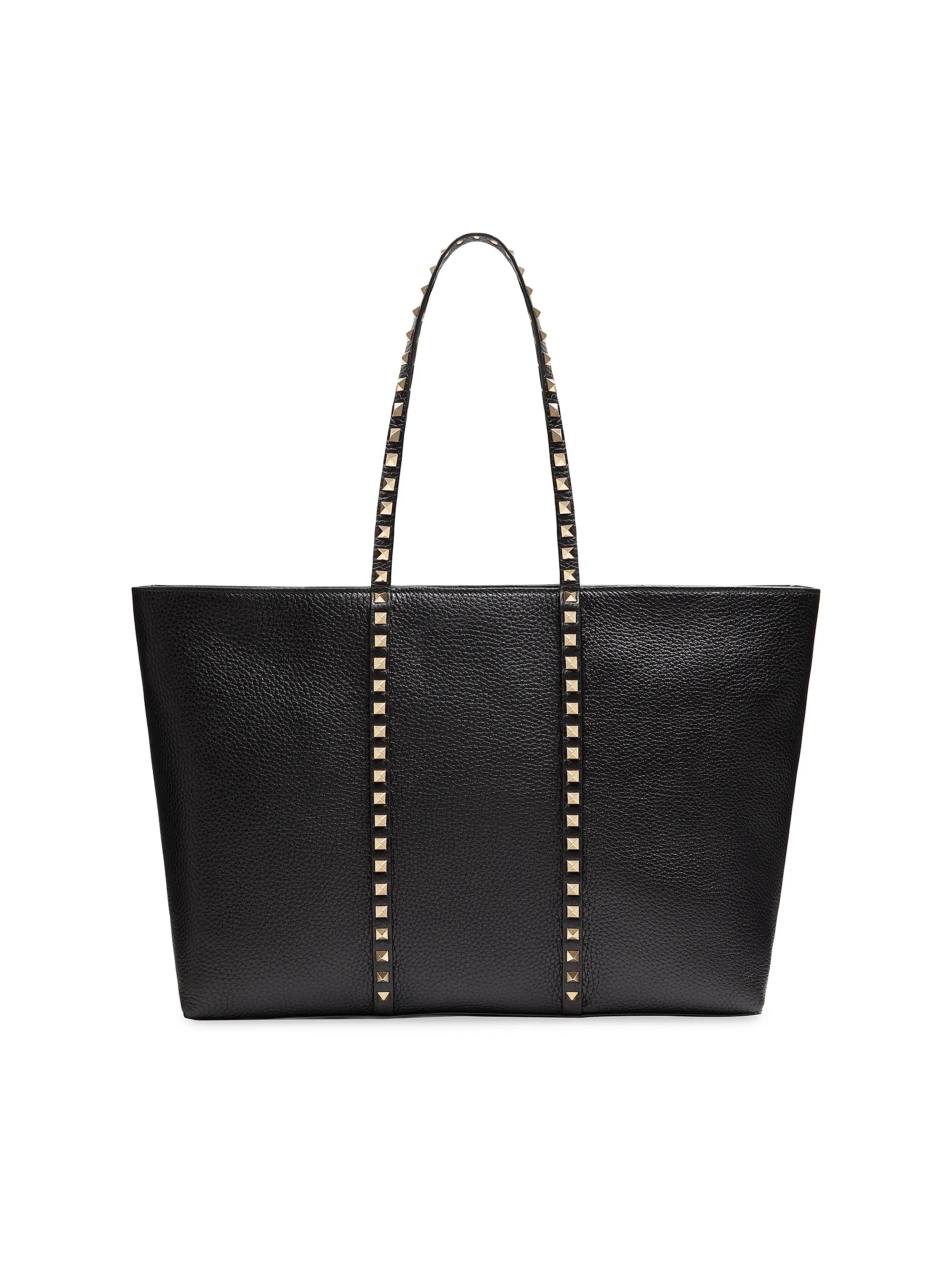 Valentino Garavani Rockstud Shopping Tote Bag in Grainy Calfskin