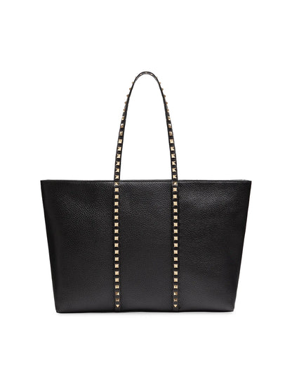 Valentino Garavani Rockstud Shopping Tote Bag in Grainy Calfskin
