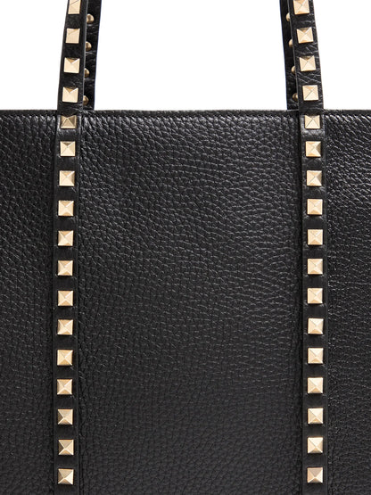 Valentino Garavani Rockstud Shopping Tote Bag in Grainy Calfskin