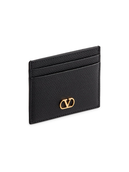 Valentino Garavani VLogo Signature Grainy Calfskin Card Holder