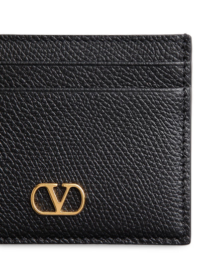 Valentino Garavani VLogo Signature Grainy Calfskin Card Holder